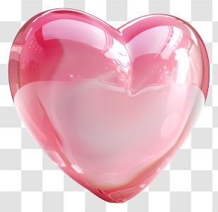 Pink Heart - Pink Heart Balloon Illustration For Love And Celebrations Transparent PNG