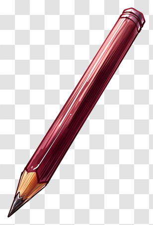 Pencil - Red Wooden Pencil Illustration Transparent PNG