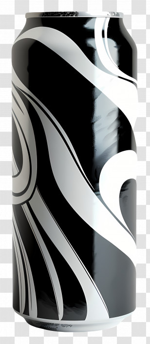 Soda Can - Black And White Can Design Transparent PNG