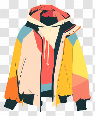 Jacket - Colorful Jacket And Hoodie Illustration Transparent PNG