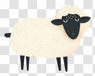 Sheep - Adorable Sheep Illustration Transparent PNG