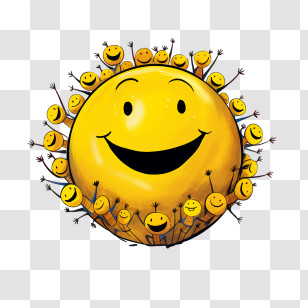World Smile Day - Group Of Smiley Faces In A Circle Transparent PNG