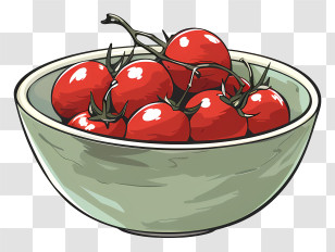 Cherry Tomato - Red Cherry Tomatoes In Bowl Transparent PNG