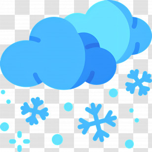 Snowy Weather - Snowfall From Clouds Weather Icon Transparent PNG