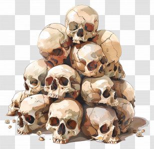 Pile Of Skulls - Pile Of Skulls Illustration Transparent PNG