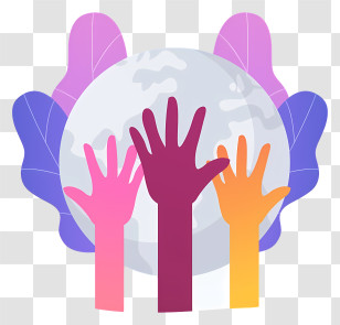 Cartoon Image - Hands Reaching For Unity Transparent PNG