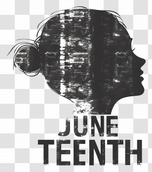 Juneteenth - Black And White Juneteenth Silhouette Illustration Transparent PNG