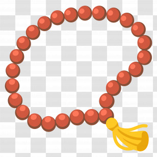 Prayer Beads Emoji - Prayer Beads With Tassel Transparent PNG
