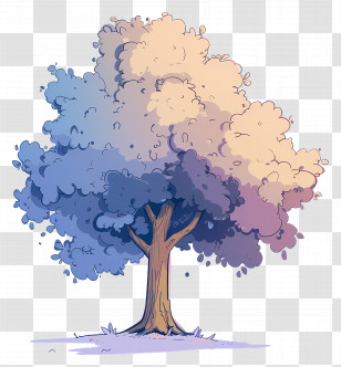 Tree - Colorful Doodle Tree Illustration Transparent PNG