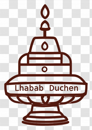 Lhabab Duchen - Stupa Outline For Lhabab Duchen Transparent PNG