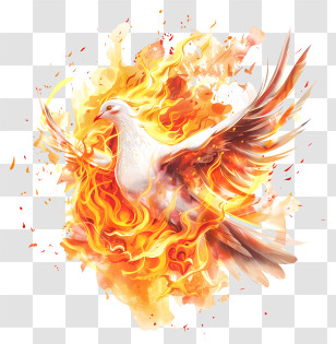 Pentecost - Fiery Bird With Wings Transparent PNG