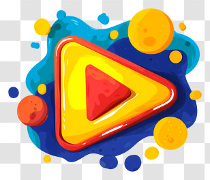 Play Icon - Colorful Play Button Illustration Transparent PNG