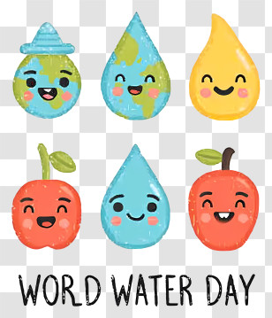 World Water Day - World Water Day Cute Characters Transparent PNG