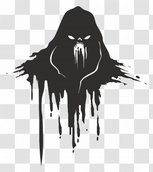 Grim Reaper - Dripping Hooded Figure For Halloween Aesthetics Transparent PNG