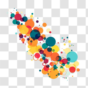 Bubbles - Vivid Abstract Circle Pattern Transparent PNG
