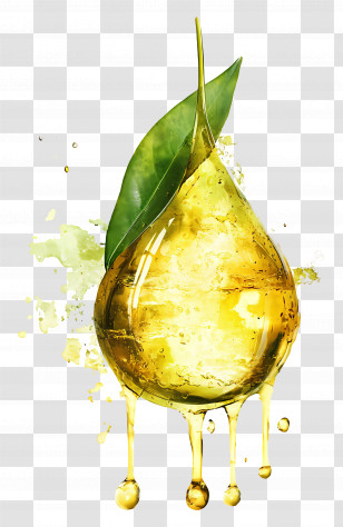 Oil Drop - Oil Drop With Leaf Transparent PNG