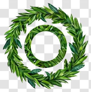 Grass Circle - Green Leafy Circular Frame Decoration Transparent PNG