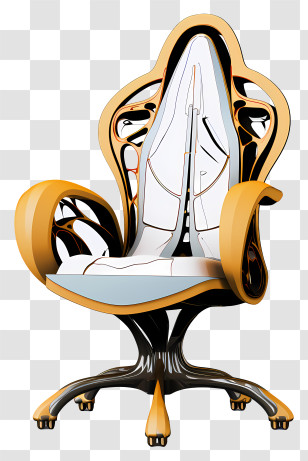 Futuristic Office Chair - Modern Designer Chair Transparent PNG