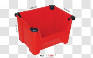 Plastic Bottle Box Crate Metal - Red - Storage Basket Transparent PNG
