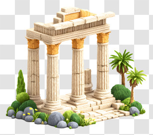 Ancient Greece Ruin - Ancient Stone Ruins Transparent PNG