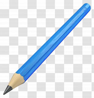 3d Pencil - Blue Wooden Pencil Illustration Transparent PNG