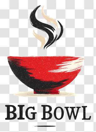 Big Bowl Logo - Big Red Steaming Bowl Logo Transparent PNG