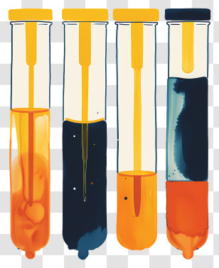 Test Tubes - Colorful Laboratory Test Tubes With Liquids Transparent PNG