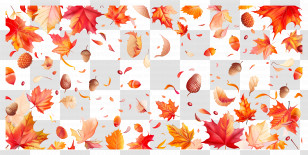 Autumn Background - Falling Leaves Pattern Transparent PNG