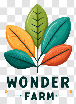 Wonder Farm Logo - Colorful Wonder Farm Leaf Logo Transparent PNG