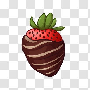 Chocolate Strawberry - Chocolate Covered Strawberry Illustration Transparent PNG
