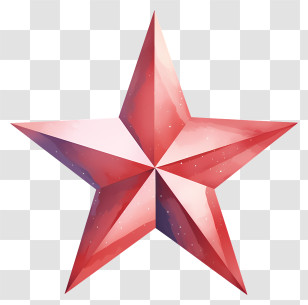Red Star - Red Geometric Star Transparent PNG