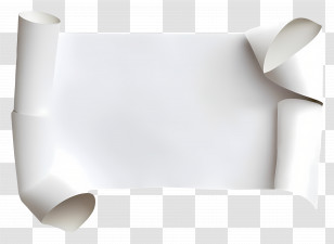 Paper Banner - White Scroll Paper Decoration Transparent PNG
