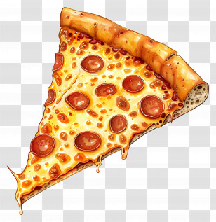 Pizza Cheese - Delicious Pepperoni Pizza Slice Transparent PNG