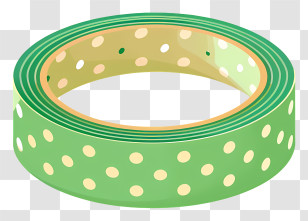 Polka Dot Washi Tape - Green Polka Dot Tape Roll Transparent PNG