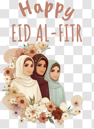 Eid Al Fitr - Happy Eid Al-Fitr Celebration Logo Transparent PNG