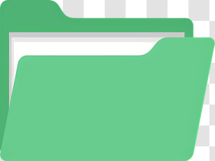 Cartoon - Green Folder For Office Documents Transparent PNG