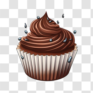 Chocolate Cupcake Day - Delicious Chocolate Cupcake Illustration Transparent PNG