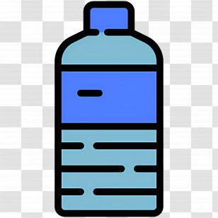 Mineral Water - Minimalist Water Bottle Icon Transparent PNG