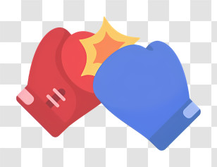 Red Boxing Gloves - Red And Blue Boxing Gloves Clashing Transparent PNG