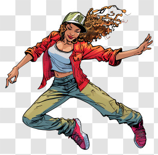 International Dance Day - Energetic Dancing Girl Transparent PNG