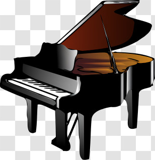 Music - Elegant Grand Piano Illustration Transparent PNG