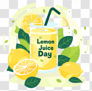 Lemon Juice Day - Lemon Juice Day Celebration Transparent PNG