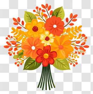 Wedding Bouquet Icon - Autumn Bouquet Of Flowers Transparent PNG