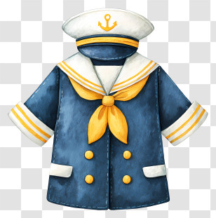 Seafarer Uniform - Sailor Outfit With Hat Transparent PNG