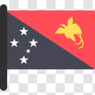 Papua New Guinea Flag - Flag Of Papua New Guinea Transparent PNG