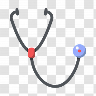 Stethoscope Heart - Stethoscope In Flat Cartoon Style Transparent PNG