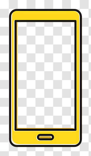 Yellow Smartphone - Yellow Smartphone Frame Transparent PNG