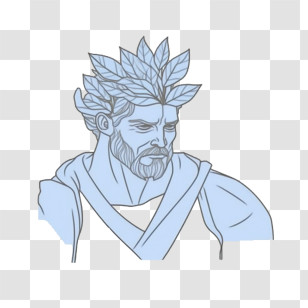 Zeus - Ancient Greek Figure With Laurel Wreath Transparent PNG