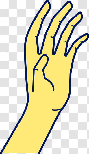 Icon - Cartoon Yellow Hand Illustration Transparent PNG