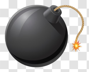 Timer Bomb - Cartoon Bomb With Lit Fuse Transparent PNG